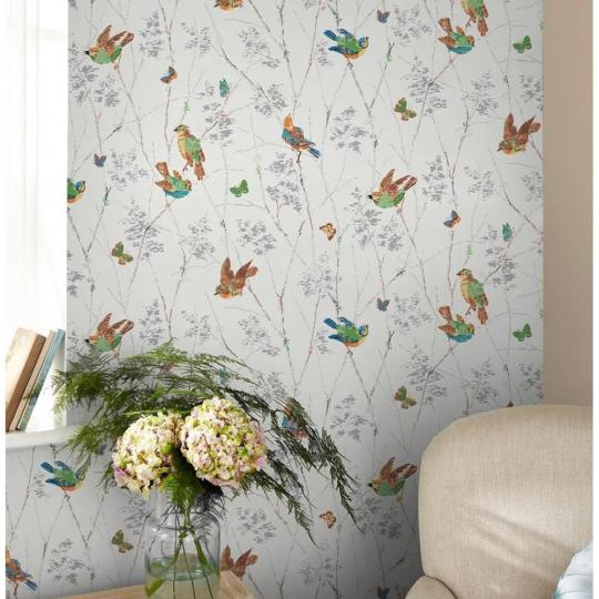 szines madarmintas tapeta pillangos bogaras verebes erdo nappali haloszoba dekoracio gyerekszoba etterem videkihaz nyaralo.jpg